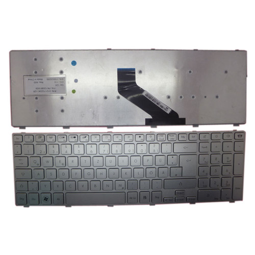 Laptop Keyboard For Gateway ID57 ID57H V121702DK1 GR PK130IM1A09 For ACER 5830 German GR Silver Frame New
