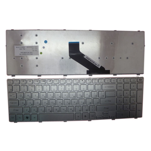 Laptop Keyboard For Gateway ID57 ID57H V121702DS1 RU PK130IM1A04 For ACER 5830 Russian RU Silver Frame New