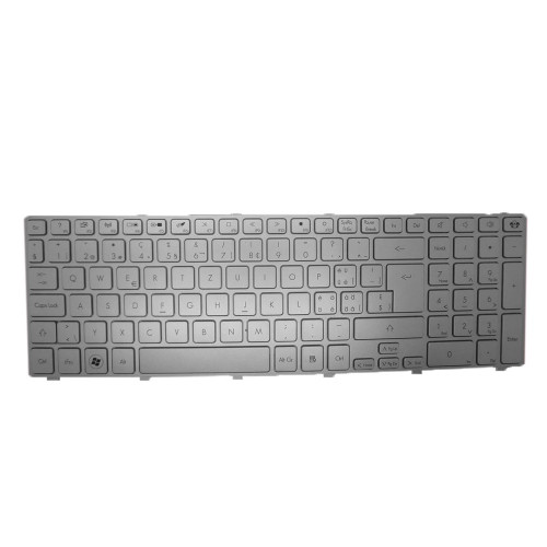 Laptop Keyboard For Gateway ID57 ID57H V121702DK1 SW PK130IM1A10 For ACER 5830 Swiss SW Silver Frame New