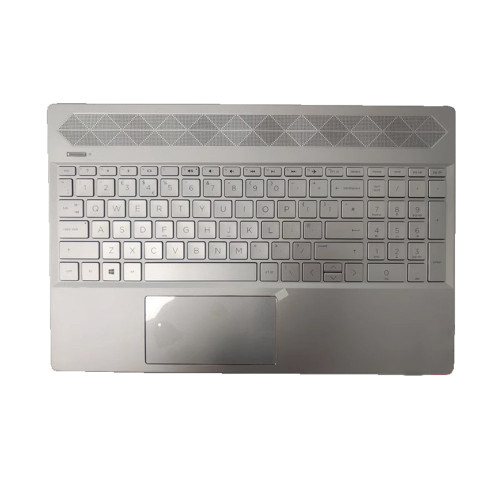 Laptop PalmRest&Keyboard For HP Pavilion 15-CS0000 L35340-031 without backlit United Kingdom UK GTX version Silver