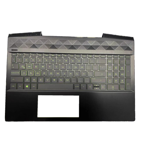Laptop PalmRest&Keyboard For HP Pavilion Gaming 15-CX0000 L20671-161 with green backlit Latin America LA Black