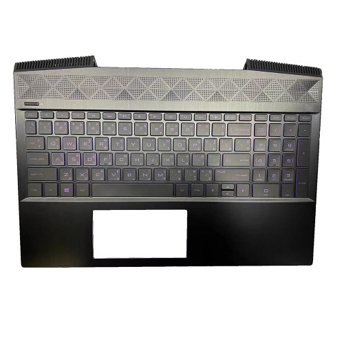 Laptop PalmRest&Keyboard For HP Pavilion Gaming 15-CX0000 L20672-281 with purple backlit Thailand TI Black