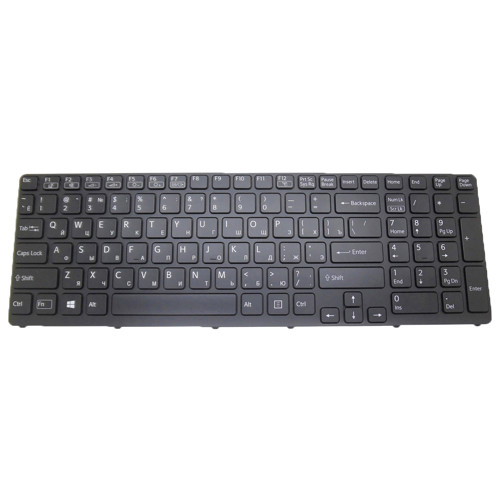 Laptop Keyboard For SONY SVE151 SVE17 SVE17132CT SVE17133CT SVE1713A1E SVE1713A4E SVE1713A4R SVE1713A6E SVE1713B4E SVE1713C1E Russia RU Black With Backlit Frame New