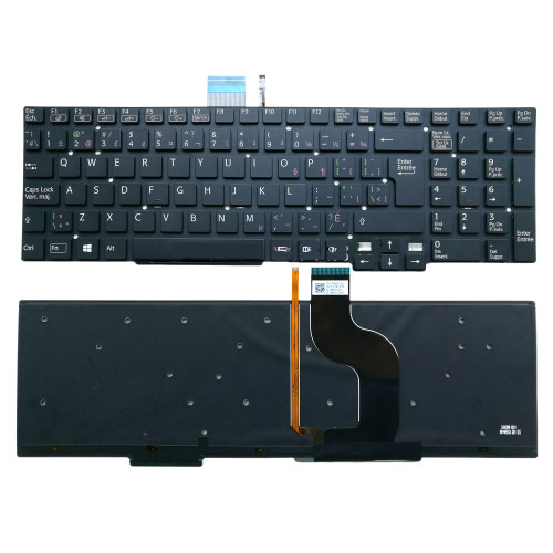 Laptop Keyboard For SONY SVT15 SVT15113CDS SVT15117CDS SVT151190S Canada CA Black With Backlit New