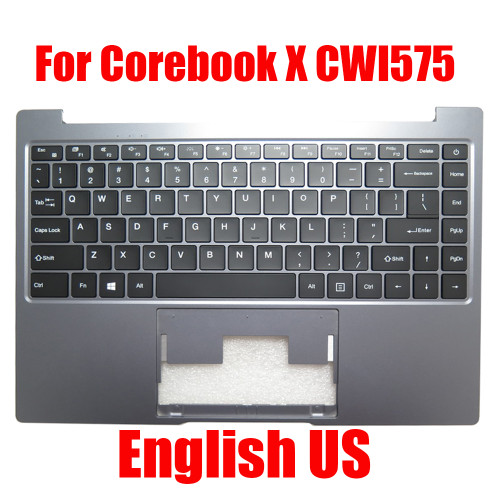 Laptop Palmrest For Chuwi Corebook X CWI575 With Backlit English US Keyboard Gray Upper Case New