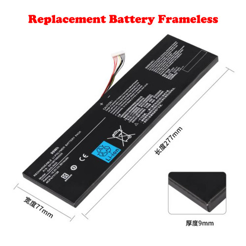 Replacement OEM Battery Frameless Laptop Battery For Gigabyte For AERO 17 HDR (For Intel 11th Gen) For AERO 17 HDR XD For AERO 17 HDR YD 15.2V 6200mAh 99WH New