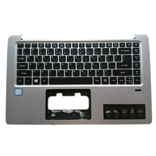 Silver Laptop PalmRest&Keyboard For ACER Swift 3 SF314-51 SF314-51-51QP SF314-51-57CP N16P5 English US Black Keyboard No Backlit New