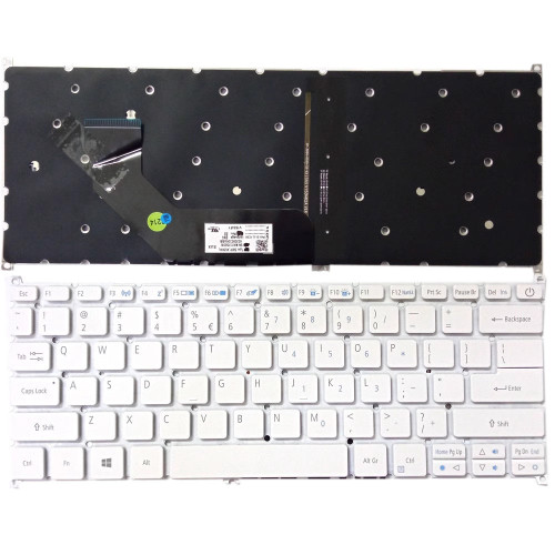 Laptop Backlit Keyboard For ACER Swift 5 SF514-51 N16C4 SF514-51-59AV SF514-51-77S5 English US White Keyboard New