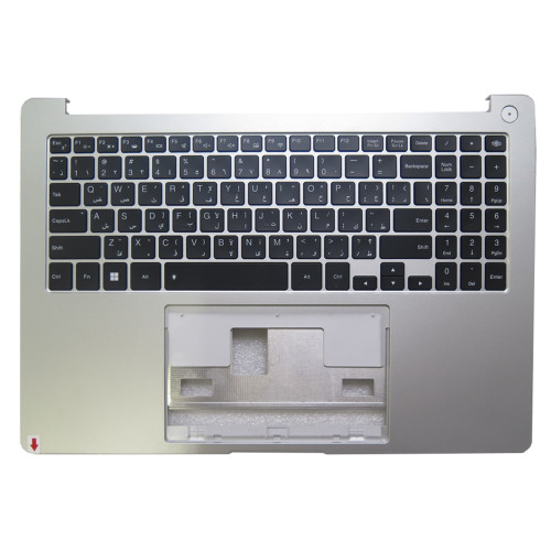 Laptop Palmrest For Infinix Inbook Y4 Max YL613 831020101145A With Backlit Arabia AR Keyboard Silver Upper Case Used