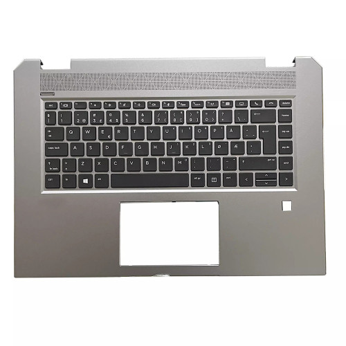 Laptop PalmRest&Keyboard For HP ZBook 15 Studio G5 L30668-091 with backlit Norwegian NW Gray