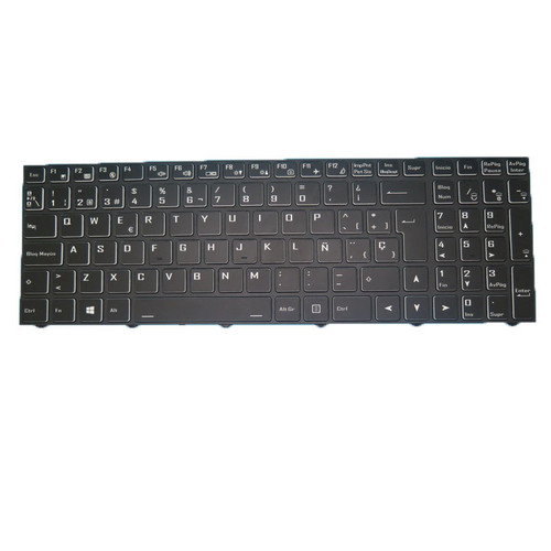 Laptop No Backlit Keyboard For CLEVO PD51PNN1 PD51PNN1 (-D)(-G) PD51PNN1-D PD51PNN1-G Spanish SP Black Frame New