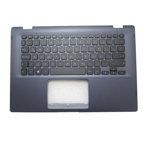 Laptop PalmRest&keyboard For ASUS Vivobook Flip 14 SF4100F SF4100FA SF4100FAC Dark Blue Top Case Black Latin America LA Keyboard