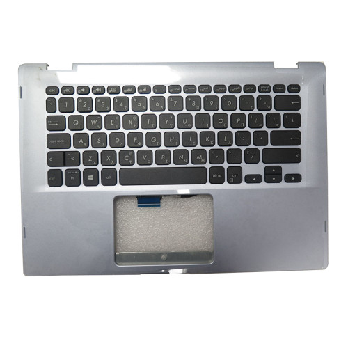 Laptop PalmRest&keyboard For ASUS Vivobook Flip 14 HQ21011603000 ASM18A66GR-H18 HQ20720442000 Light Blue Top Case Black GreeK GK Keyboard