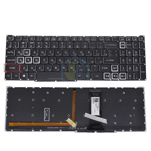Laptop RGB Backlit Keyboard For ACER Predator Helios 300 PH315-52 PH315-52-5983 NH.Q53EL.015 Russian RU Black Colourful Backlit New