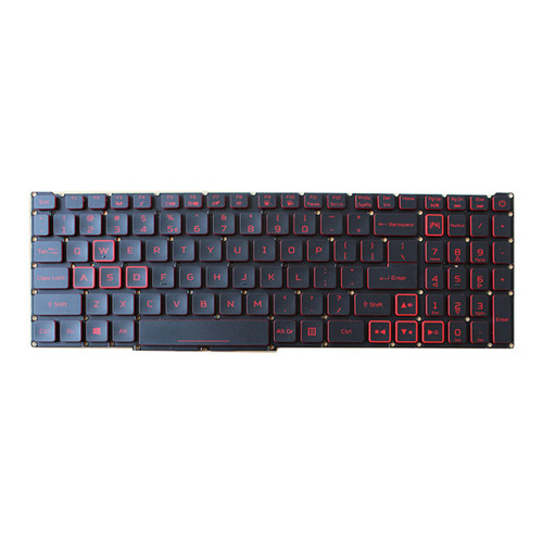 Laptop RGB Backlit Keyboard For ACER Nitro 5 AN517-55 AN517-55-558P NH.QLGAA.001 English US Red Words Colourful Backlit New