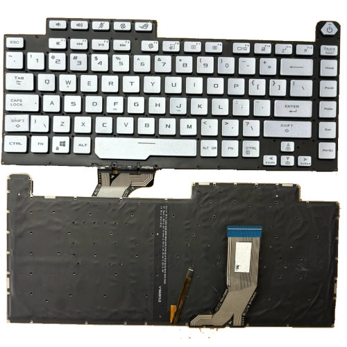 Laptop Keyboard For ASUS ROG Strix G GL531GT Silver Without Frame With Backlight United States US VER1