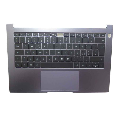 Laptop PalmRest&keyboard For HUAWEI MATEBOOK B3-420 NDZ-WDH9A NDZ-WDI9A NDZ-WFH9A NDZ-WFE9A Gray Top Case Italian IT Black keyboard With Touchpad