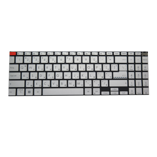 Laptop Keyboard For ASUS Vivobook Pro 15 OLED NX6502Z NX6502ZC Silver Without Frame With Backlight Bulgaria BG