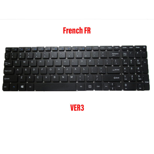  Laptop Keyboard For Toposh T156 Black French FR VER3 New