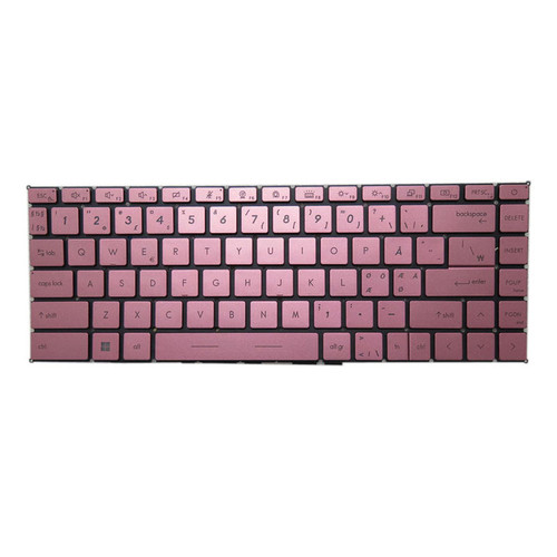 Laptop Backlit Keyboard For MSI Summit E15 A11SCS A11SCST Nordic NE Pink Without Frame New