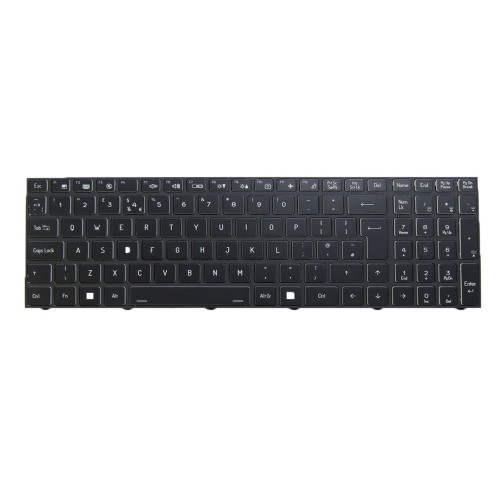 Laptop No Backlit Paper Keyboard CVM18H96GB9430P 6-80-PC510-192-1 United Kingdom UK Black Frame And Backlit New