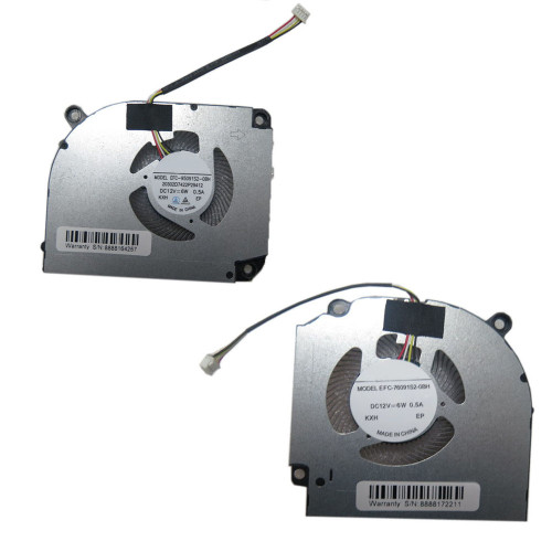 Laptop CPU GPU Fan For EFC-95091S2-0BH 20302D7422P29412 EFC-76091S2-0BH 4PIN DC12V 6W 0.5A New