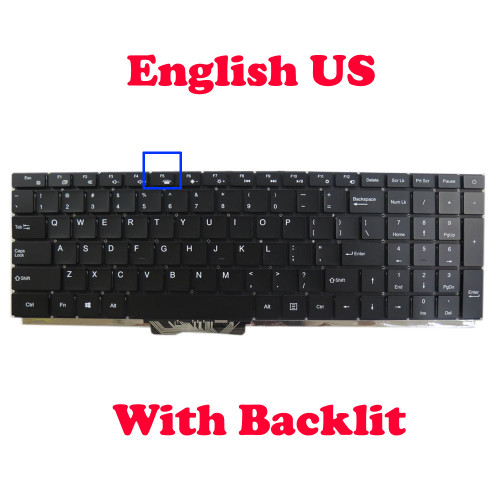 Laptop Keyboard For NIAKUN Powerful 5700U United States US With Backlit Black No Frame New
