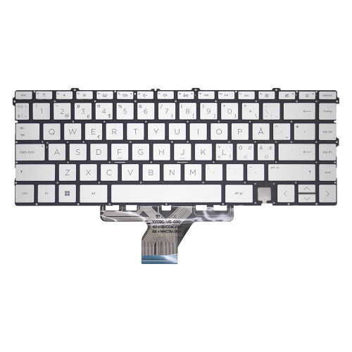 Laptop Keyboard For HP Envy Envy 13-BA0000 13-BA1000 13T-BA000 13T-BA100 with backlit Nordic NE Silver