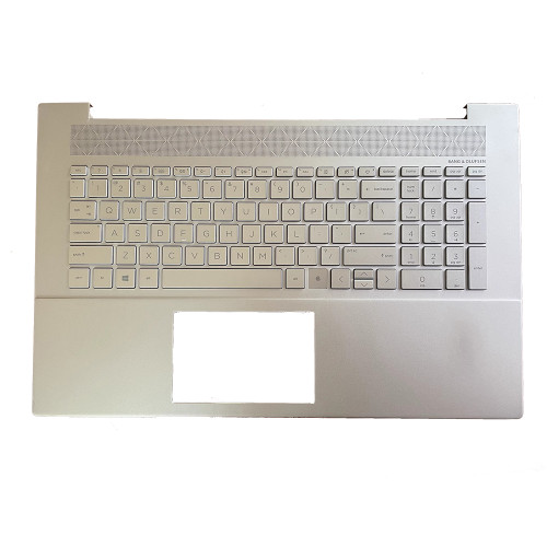 Laptop PalmRest&Keyboard For HP Envy 17-CG0000 17T-CG000 17T-CG100 17M-CG0013DX 17M-CG1013DX L87983-001 AM2V2000230 9Z.NHBBC.101 with backlit United States US Silver New
