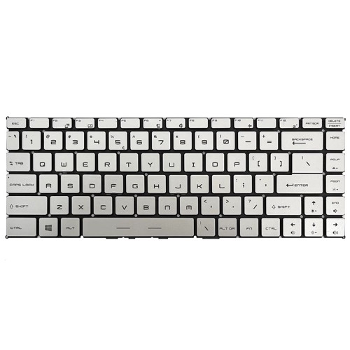 Laptop Keyboard For MECHREVO S1-01 S1-02 S1-03 S1-04 United States US Silver With Backlit