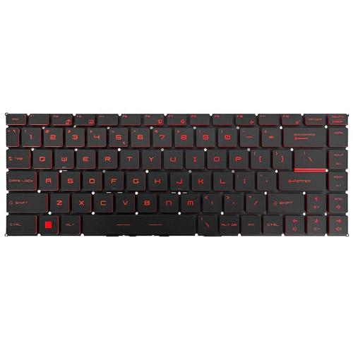 Laptop Keyboard For MECHREVO S1-01 S1-02 S1-03 S1-04 United States US Black With RED Backlit