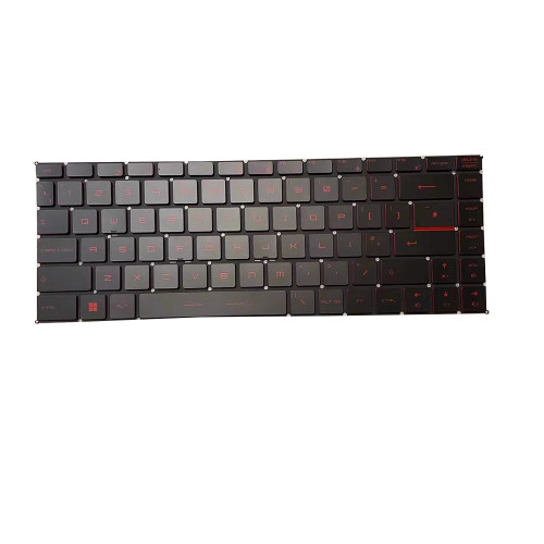 Laptop Keyboard For MECHREVO S1-01 S1-02 S1-03 S1-04 United Kingdom UK Black With RED Backlit