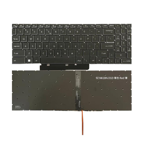 Laptop White Backlit Keyboard For MSI Summit E16 Flip Evo A13M A13MT English US Black No Frame New