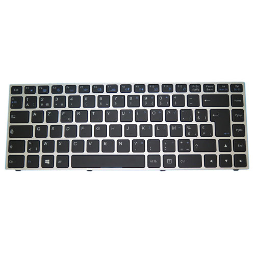 Laptop Keyboard For Ekimia Drift N131 N141 Belgium BE Black With Silver Frame With Backlit New