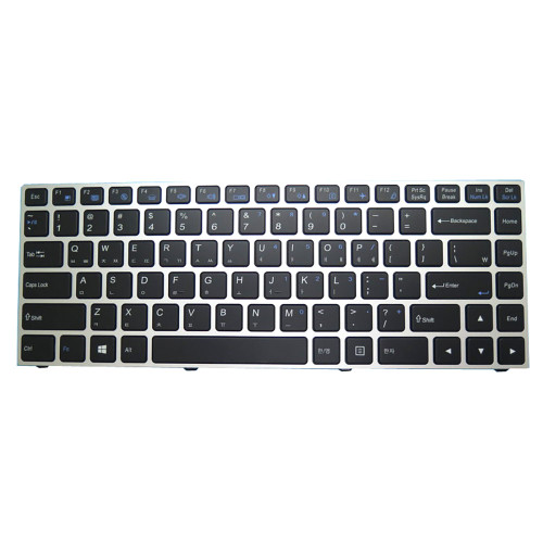 Laptop Keyboard For Ekimia Drift N131 N141 Korea KR With Silver Frame With Backlit New