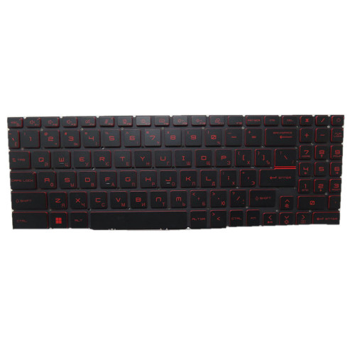 Laptop Red Backlit Keyboard For MSI Prestige 16 A12U A12UD Prestige 16 A13U A13UCX Russian RU Black Without Frame New(Red Word)