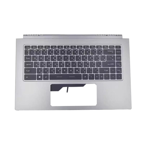 Silver-Gray Laptop PalmRest&US+TI Keyboard For MSI Prestige 15 A11SB A11SC A11SCS A11SCX A11UC A11UD With Big Ctrl No Touchpad New