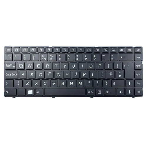 Laptop Keyboard For ECS SF40BA2 United Kingdom UK Black With Frame New