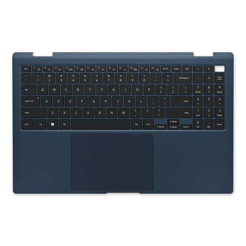 Laptop PalmRest&keyboard For Samsung NP950QDB 950QDB BA97-12306A English US Blue With Touchpad New