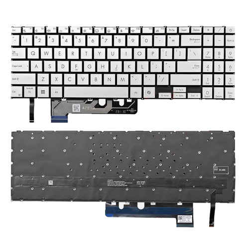 Laptop Keyboard For ASUS Vivobook S 15 OLED S5507 S5507Q S5507QA United States US With Backlit Silver