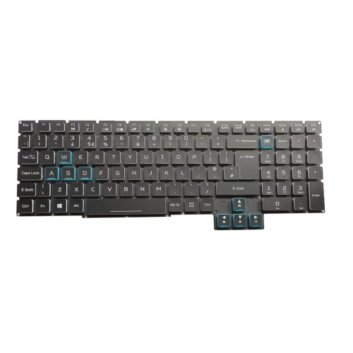RGB Backlit Laptop Keyboard For ACER Predator Helios 700 PH717-71 N17Q11 United Kingdom UK/GB Colourful Backlit Black New