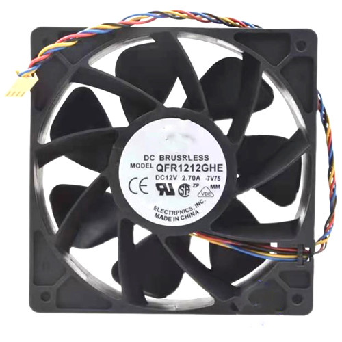Cooling Fan QFR1212GHE-7V75 DC12V 2.70A 4PIN New