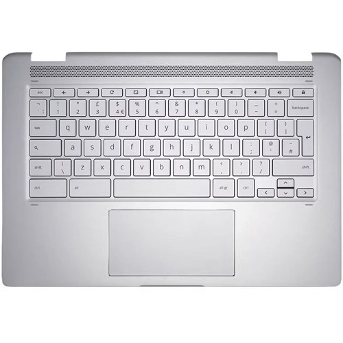 Laptop Palmrest&Keyboard For HP Chromebook X360 14B-CA0000 L73307-031 without backlit United Kingdom UK Silver