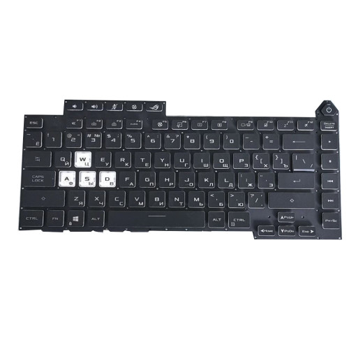 Laptop Keyboard For ASUS ROG Strix Scar 15 G513RM G513RW G513RX G513RS Black Without Frame With Backlight Russian RU