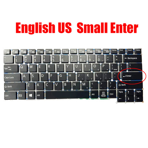 Laptop Keyboard For Fujitsu LifeBook UH08 UH09 English US Black Without Backlit New