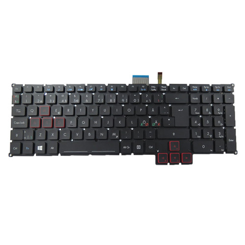 Laptop Backlit Keyboard For ACER Predator Helios 500 PH517-51 Nordic NE Black New
