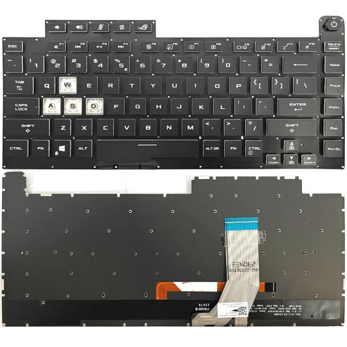 Laptop Keyboard For ASUS ROG Studio 15 PX531GU Black Without Frame With Backlight United States US