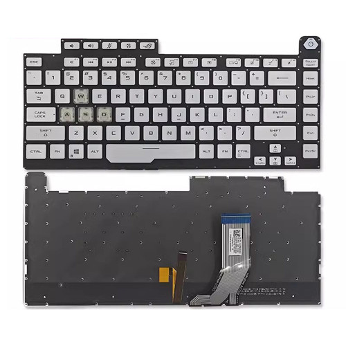 Laptop Keyboard For ASUS ROG Strix SCAR III G531GW G531GV G531GU Silver Without Frame With Backlight United States US