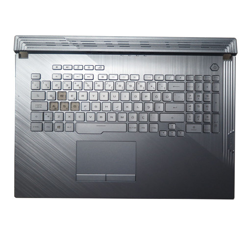 Laptop PalmRest&keyboard For ASUS ROG Strix G17 G712L G712LW G712LV G712LU G712LWS Ice Blue Top Case Turkish TR Glacier Blue QWERTY Backlit keyboard with transparent keys
