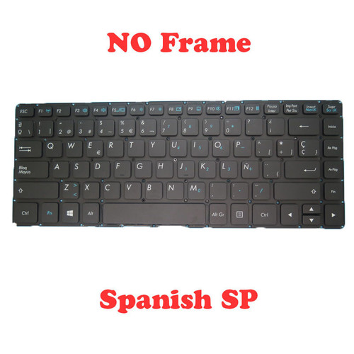 Laptop No Backlit Keyboard For GETAC V138418DS1 V00 SP-RO 531087680949 Spanish SP Black No Frame New